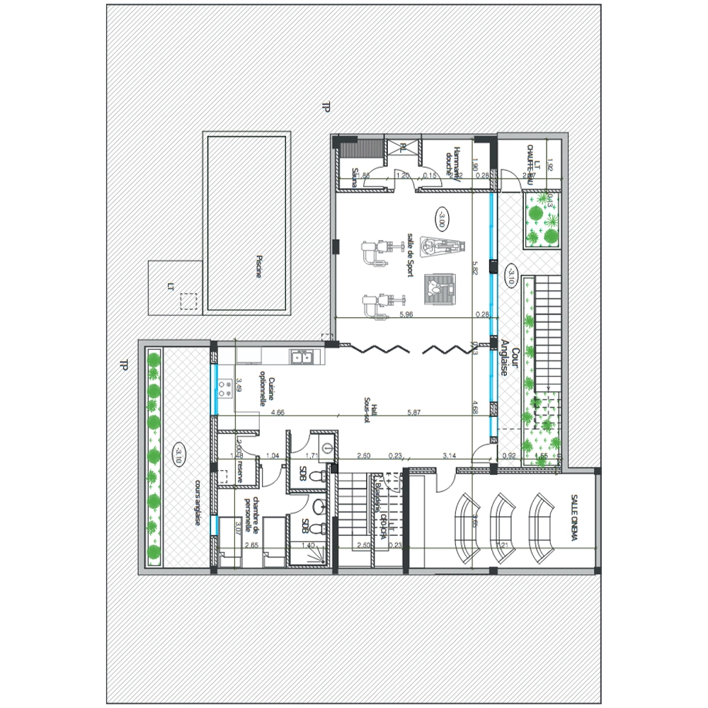 Plan-sous-sol-Villa-isolée-type-B Plan-sous-sol-Villa-isolée-type-B